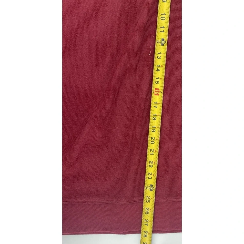 Banana Republic Sweatshirt Mens Med Burgundy Textured Organic Cotton Blend NWT